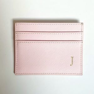 Letter “J” card holder (pink/gold)